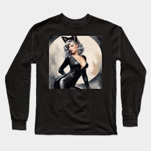 Watercolor Pin Up Long Sleeve T-Shirt